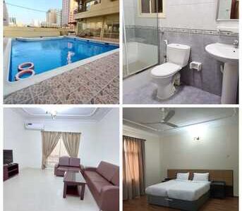 BHD 260/month, Furnished, 1 BR, Collection Of 1BHK Family Apartments: BD 250-350: Internet: Pool.Gym.Parking: Cont: TONY