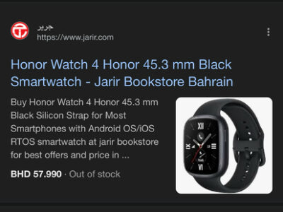 BHD 35, Brand New Honor Watch 4 Black Special Price
